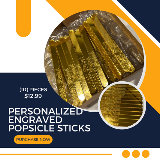 Personalized Engraved Acrylic Popsicle Sticks