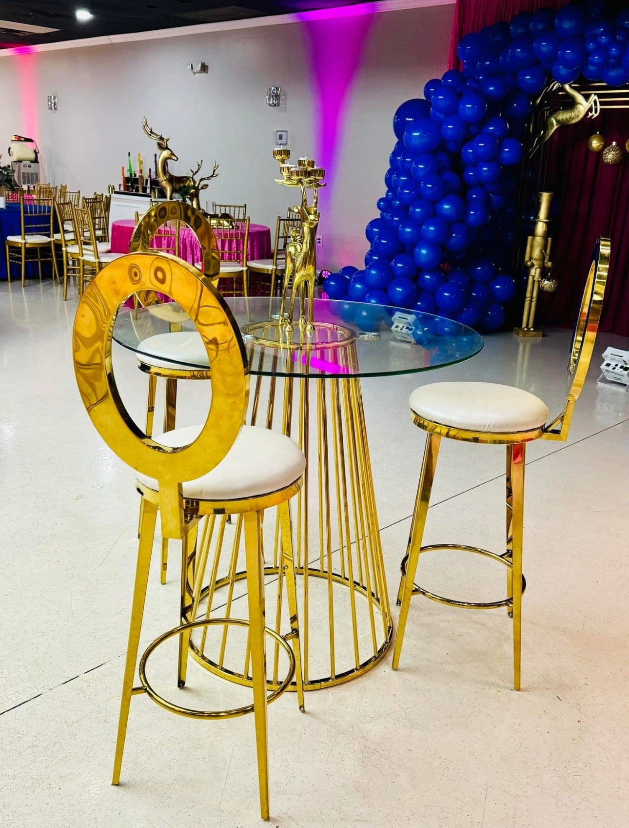 4-Piece Gold Bar Set Seating Package (For 3 Persons)